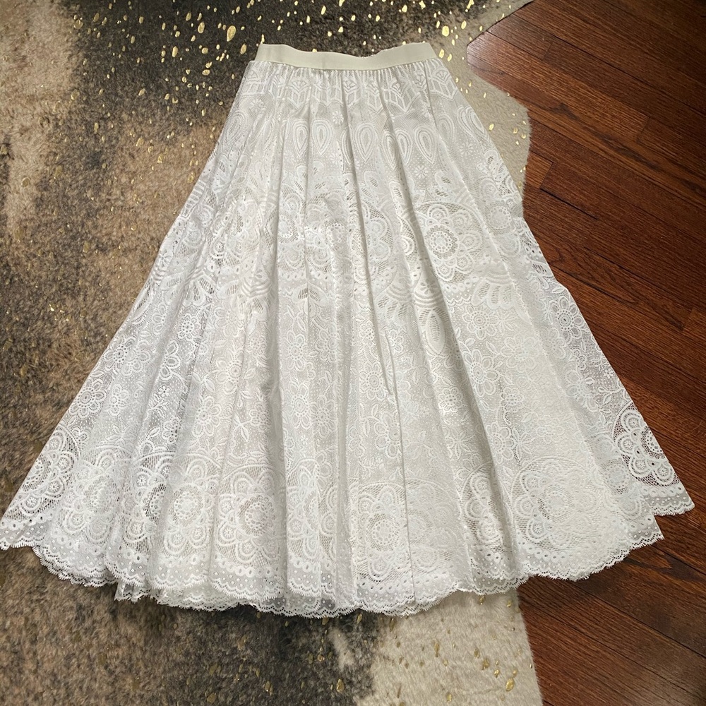 Red Valentino lace skirt